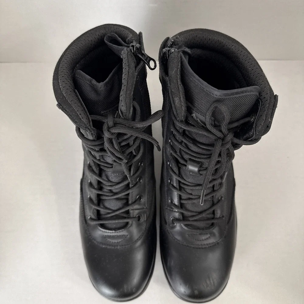 Nortiv 8 Trooper Men's Military Tactical  Lace Up Boots Size 10 Solid Black Work